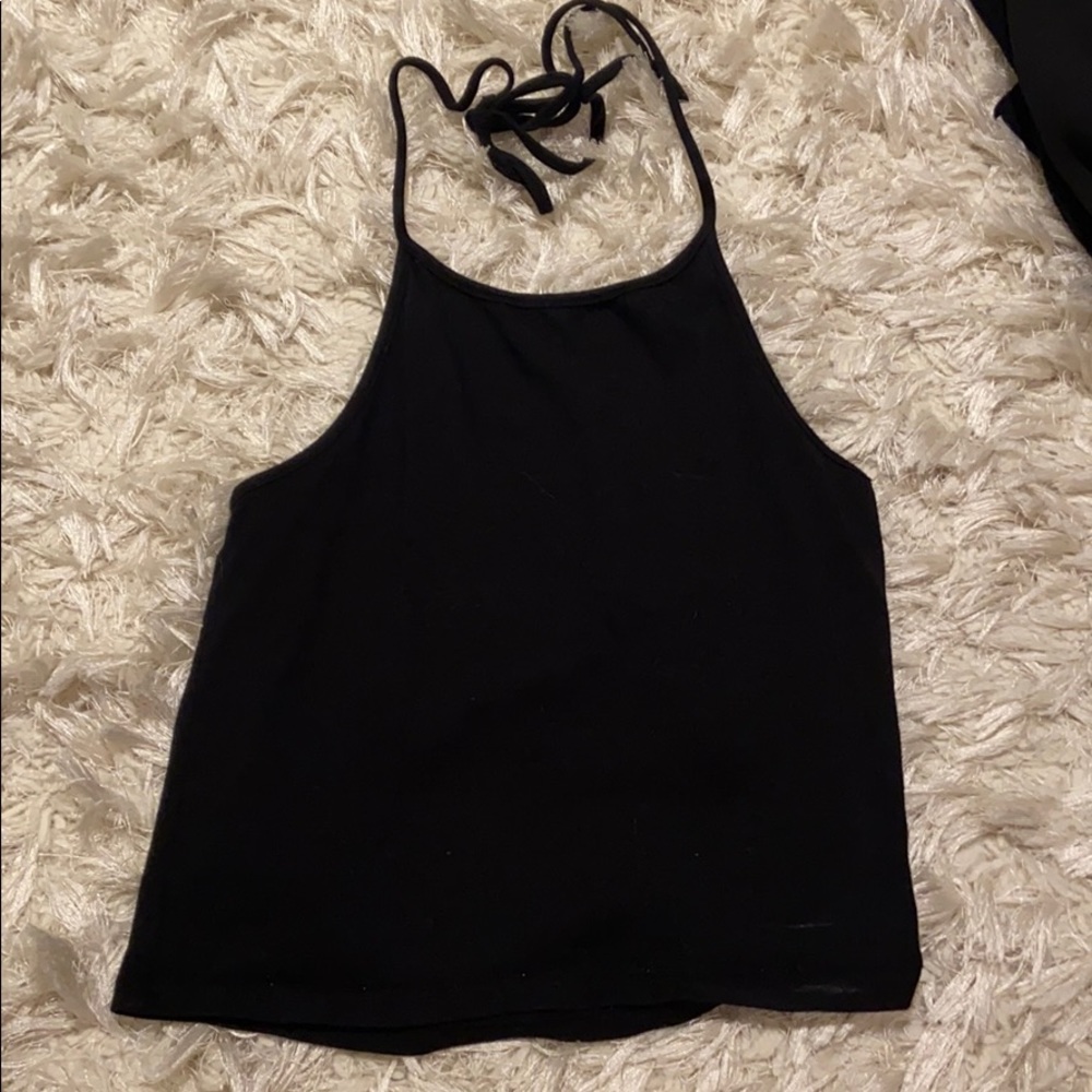 black halter top